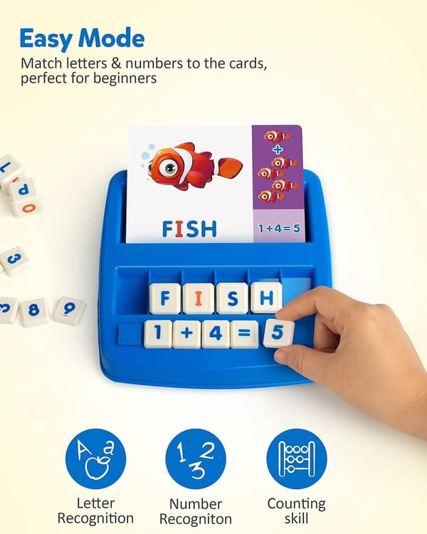 Montessori Alphabet & Number Flash Cards for Kids 3-5 Years