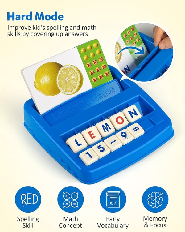 Montessori Alphabet & Number Flash Cards for Kids 3-5 Years