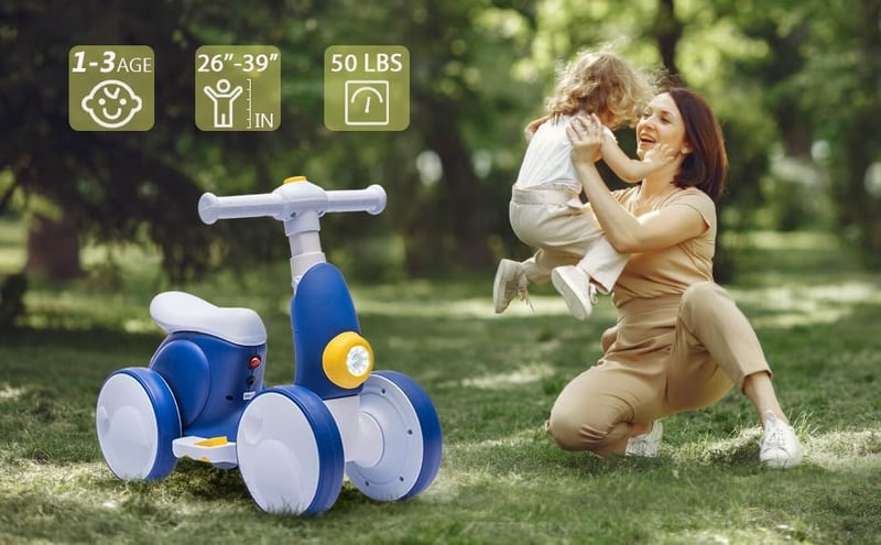 4-in-1 Electric Balance Bike with Bubble Machine for Toddlers