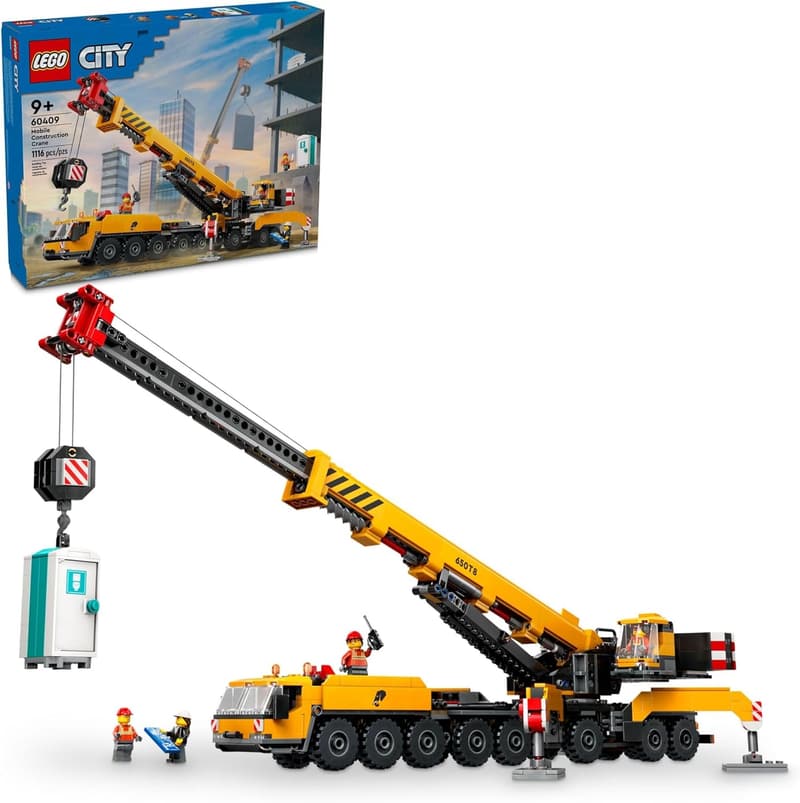 LEGO City Mobile Construction Crane Set with 4 Minifigures
