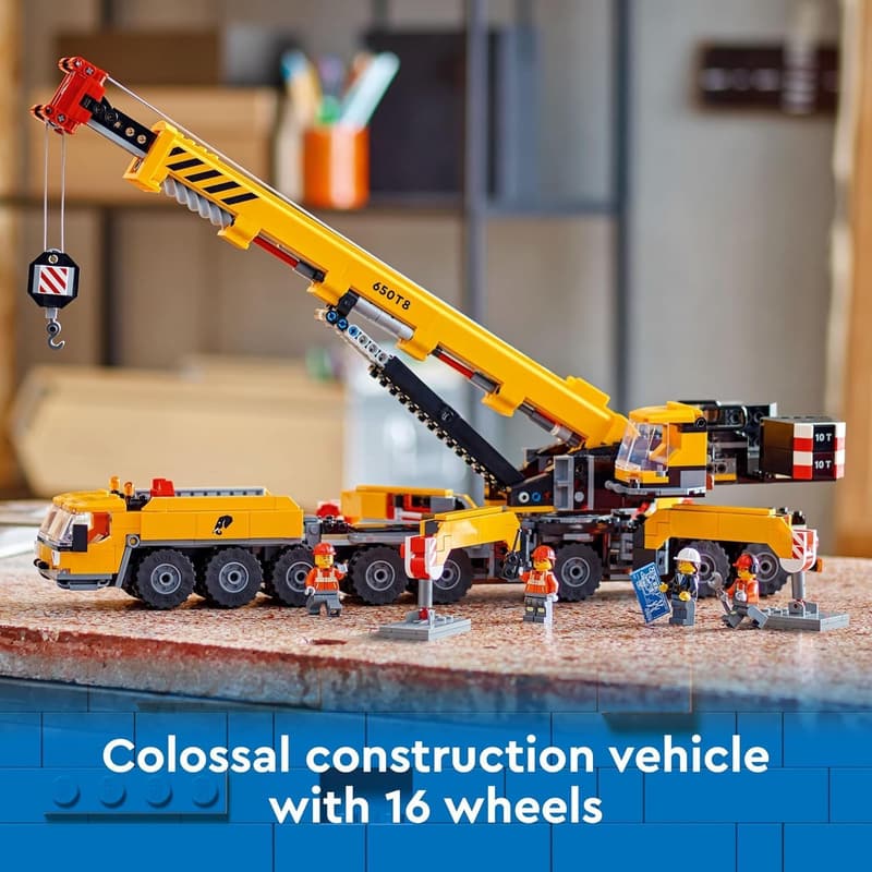 LEGO City Mobile Construction Crane Set with 4 Minifigures