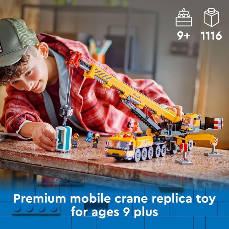 LEGO City Mobile Construction Crane Set with 4 Minifigures
