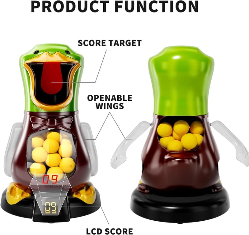 Foam Duck Shooting Toys - Interactive Game for Kids 3-9 Years