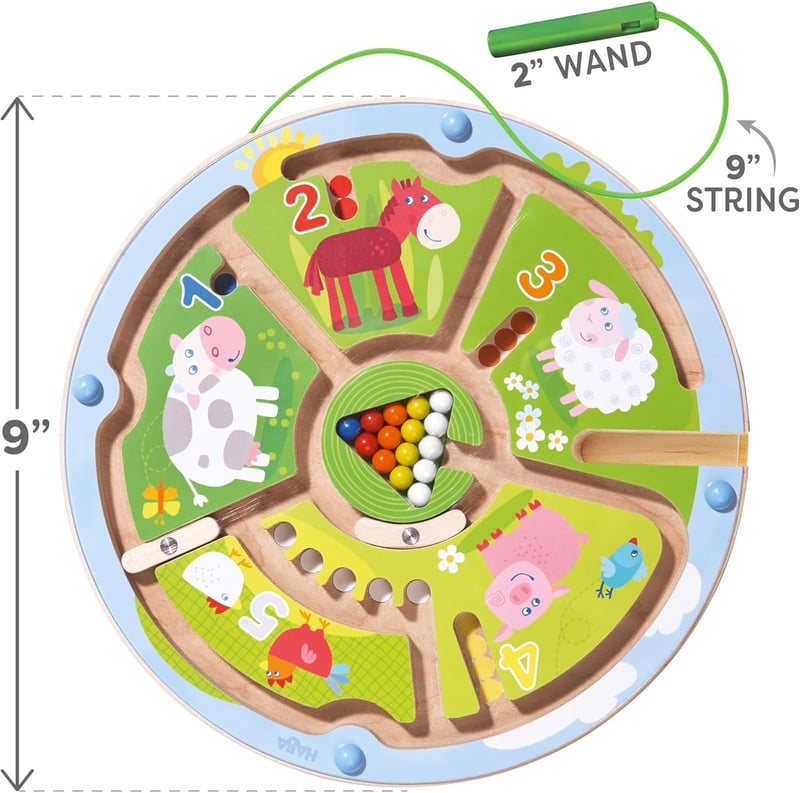 Toddler Travel Busy Board: Magnetic Number Maze Puzzle Game