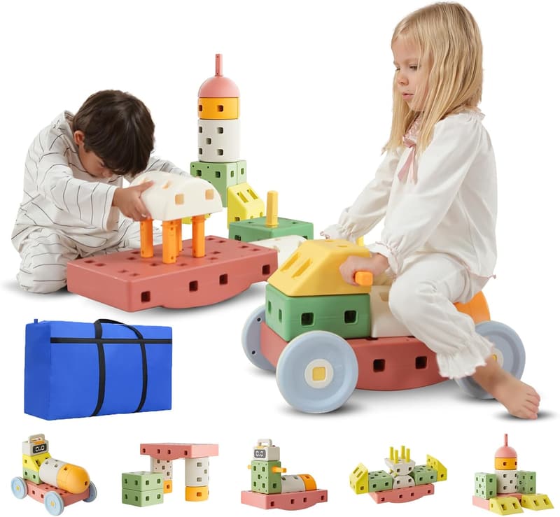 Kids Building Block Set - Ultimate DIY Engineering Kit for Ages 5+