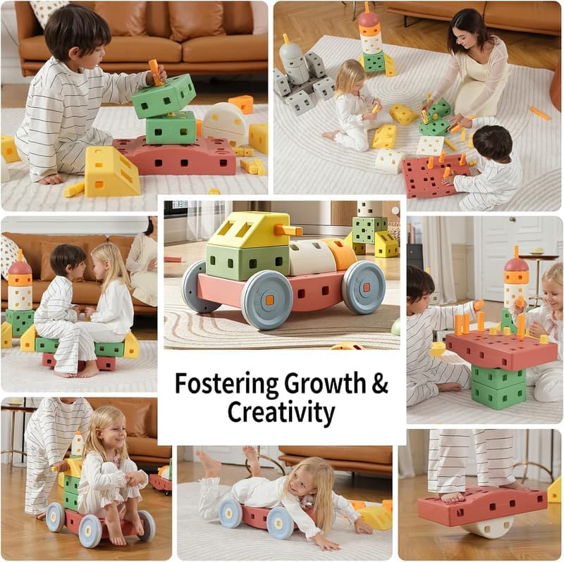 Kids Building Block Set - Ultimate DIY Engineering Kit for Ages 5+