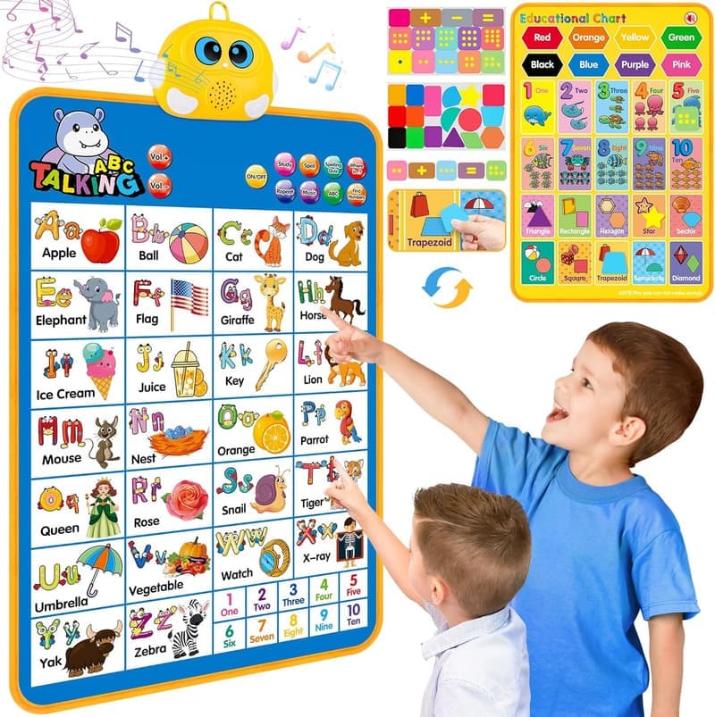 Interactive Talking ABC Wall Chart for Toddlers, Age 1-5