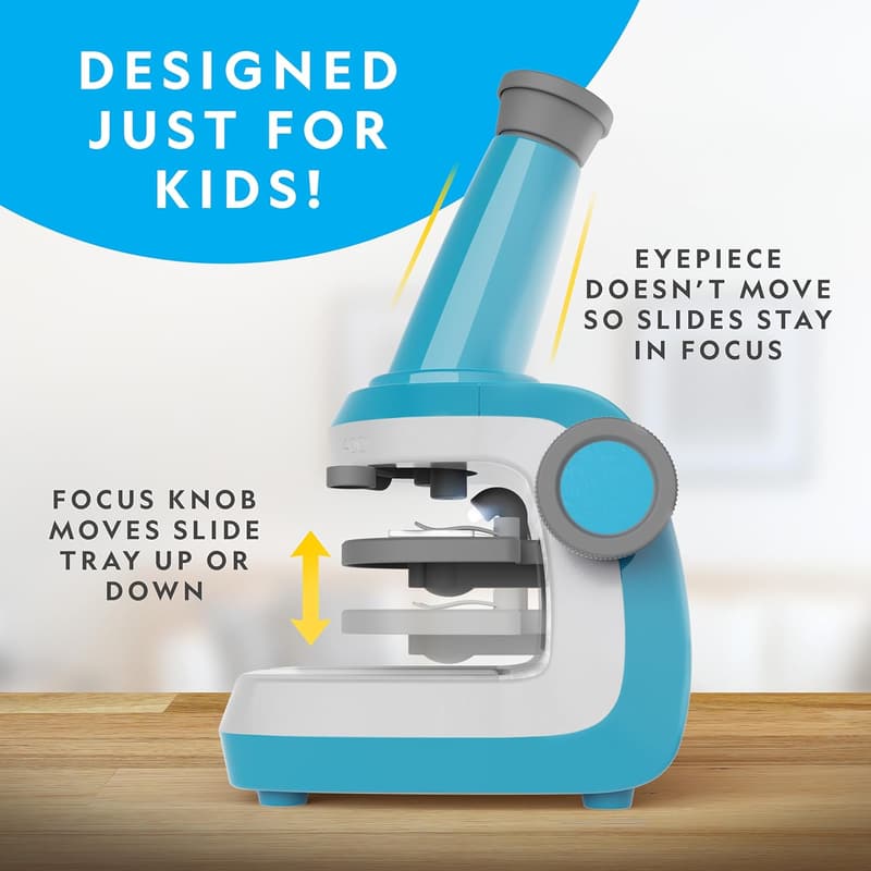 Kids' Microscope Science Kit - 400x Zoom, STEM Gift