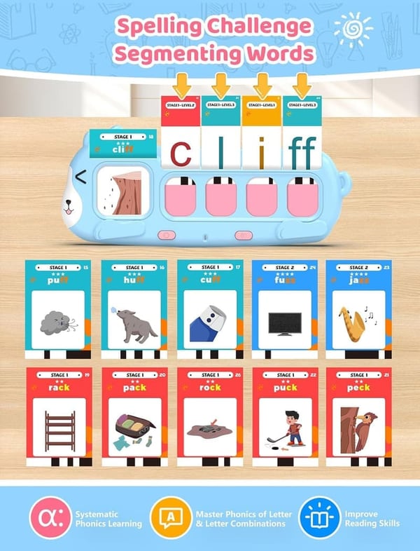 Phonics Learning Toy for Preschool - Boosts Reading Skills