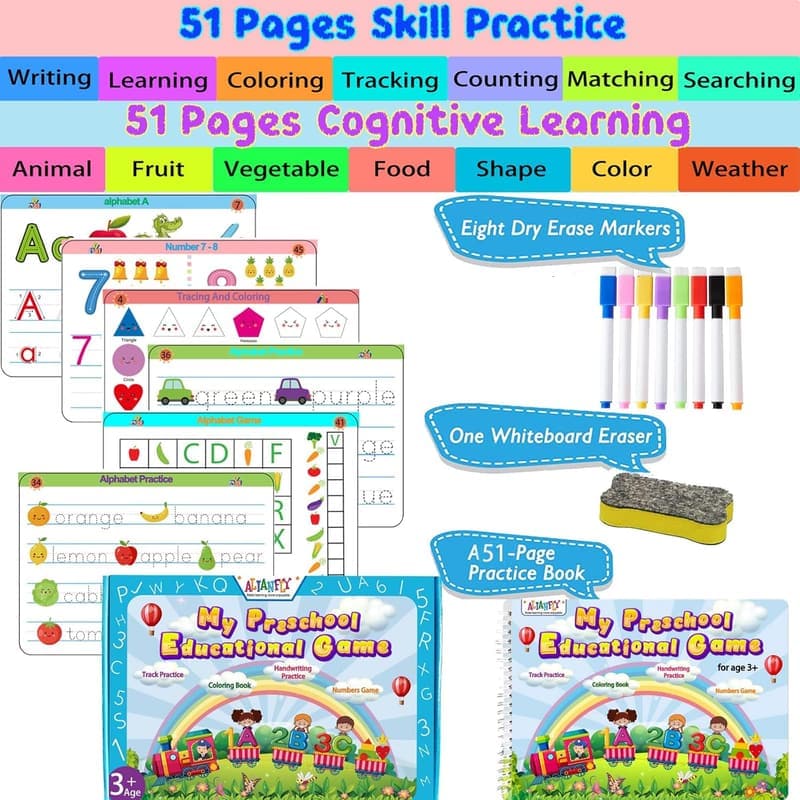 Preschool Learning Workbook: Montessori Tracing Activities for Kids