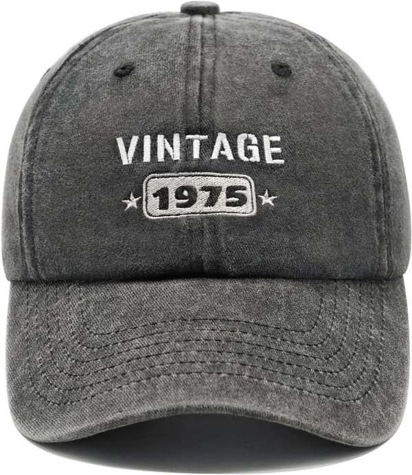 50th Birthday Embroidered Adjustable Baseball Cap