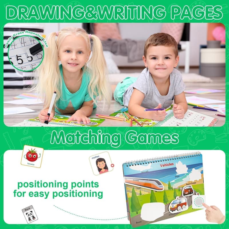 Montessori Busy Book for Toddlers - Educational Activities for Ages 3-6