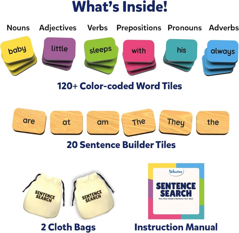 Sentence Search Learning Game for Kids Ages 5-8