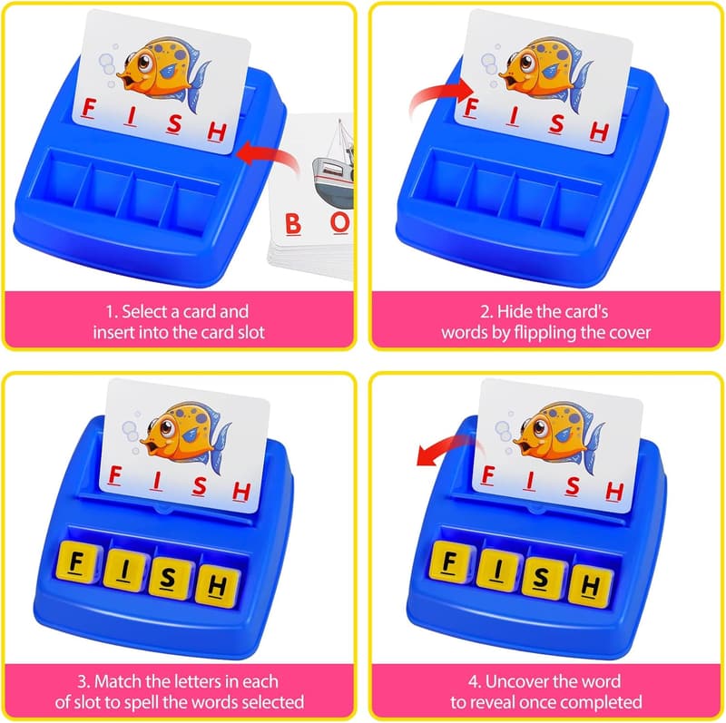 Educational Letter Matching Game for Kids Age 3-8