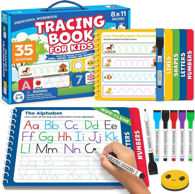 Toddler Tracing Workbook for Ages 3-5 - Handwriting Practice