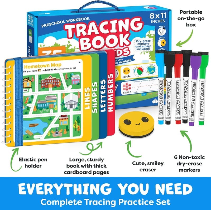 Toddler Tracing Workbook for Ages 3-5 - Handwriting Practice