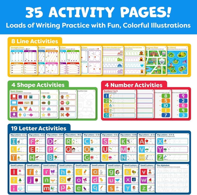 Toddler Tracing Workbook for Ages 3-5 - Handwriting Practice