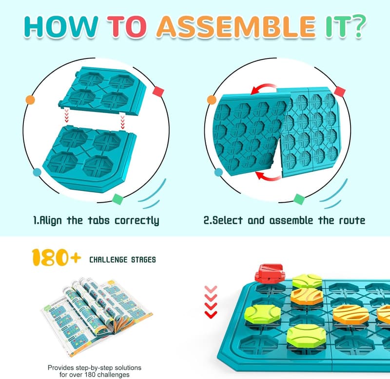 Educational Road Builder Toys - Montessori Logic Puzzles for Kids