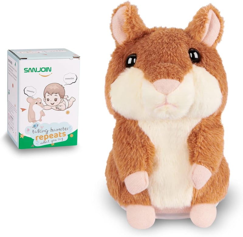 Interactive Talking Hamster Plush Toy for Kids Ages 2-6