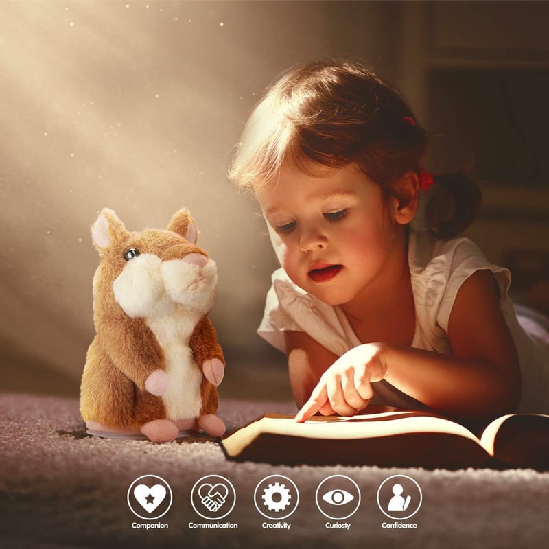 Interactive Talking Hamster Plush Toy for Kids Ages 2-6
