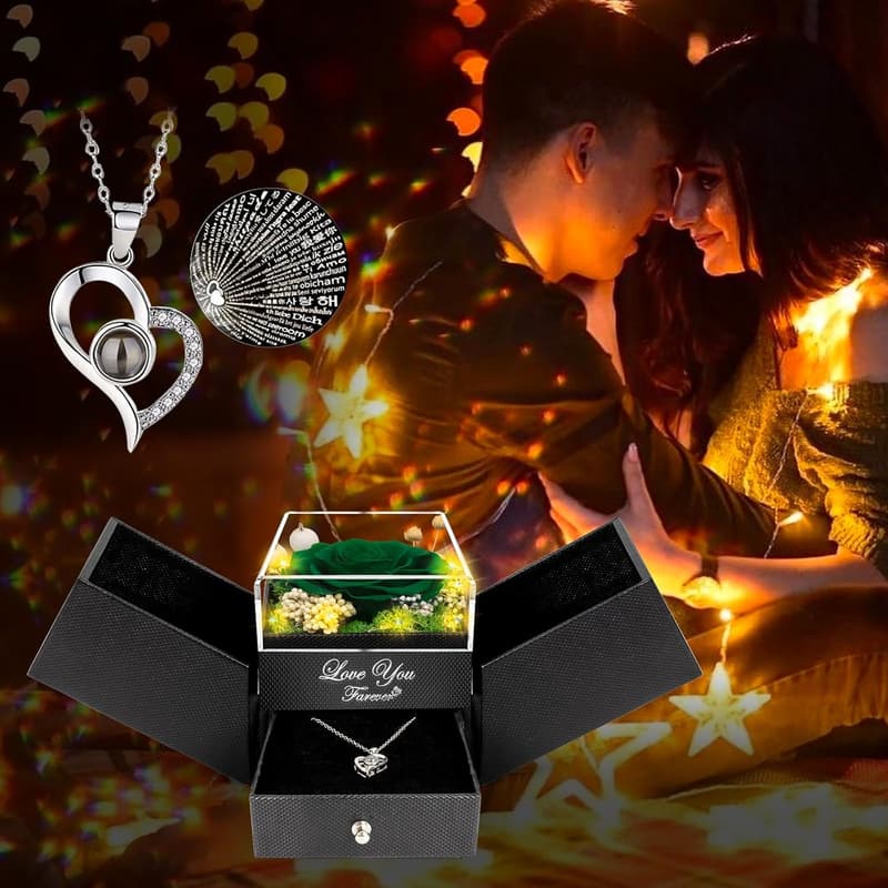 Eternal Green Rose with 