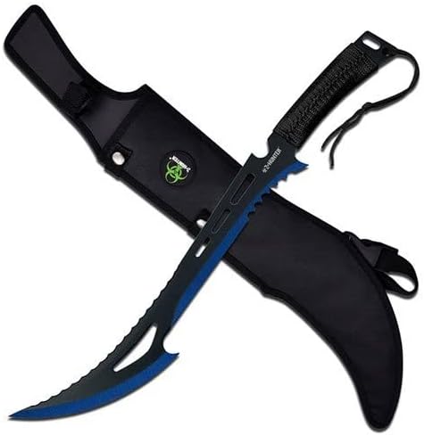 Zombie Killer Blue Edge Machete - Full Tang Slasher Sword