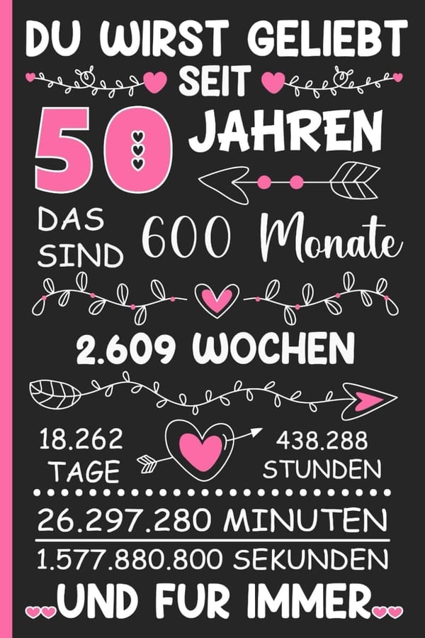 50th Birthday Gift: A5 Notebook for Women & Moms