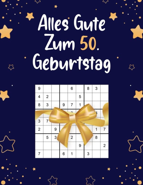 50th Birthday Sudoku Puzzle Book for Men and Women