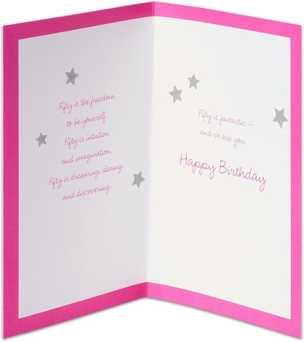 50th Birthday Card for Her - 