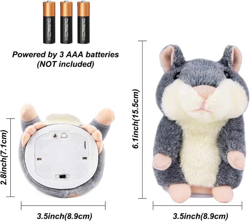 Talking Hamster Toy for Toddlers - Fun Plush Gift for Kids
