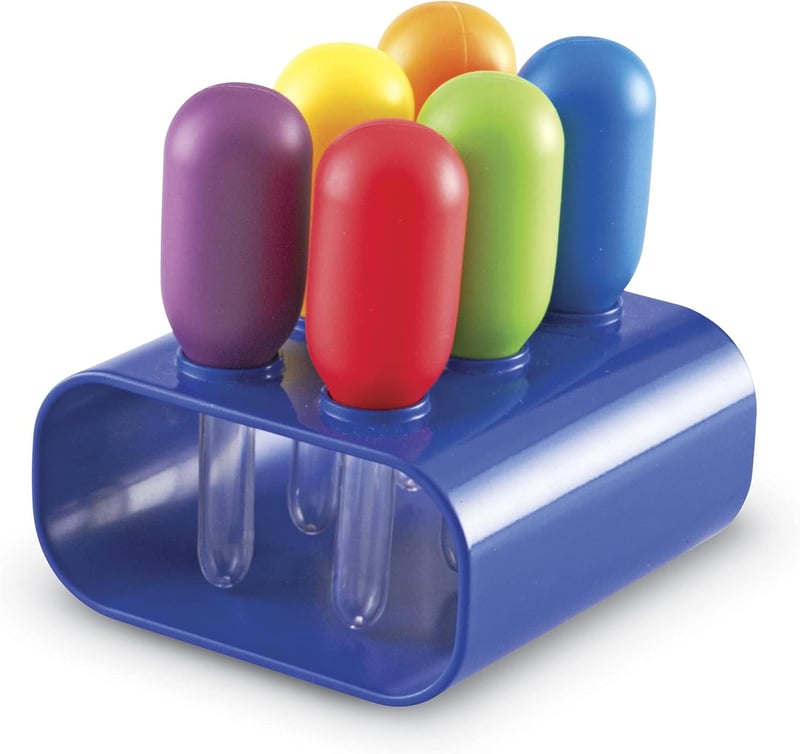 Jumbo Colorful Eyedroppers Set for Preschool Science - 6 Pack