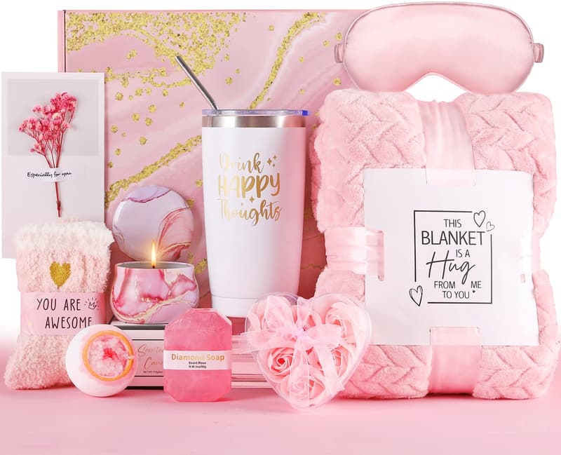 Birthday Rose Spa Gift Set - Self-Care Gift Basket for Women