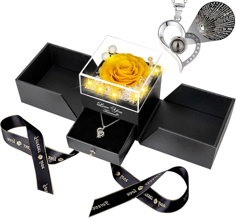 Eternal Yellow Rose Gift with