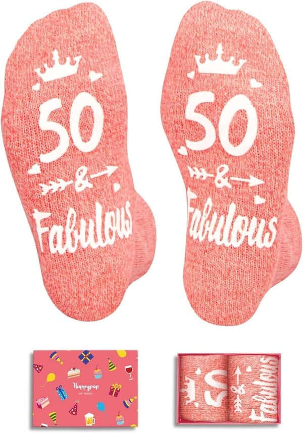 50th Birthday Socks for Women - Fun Gift Idea