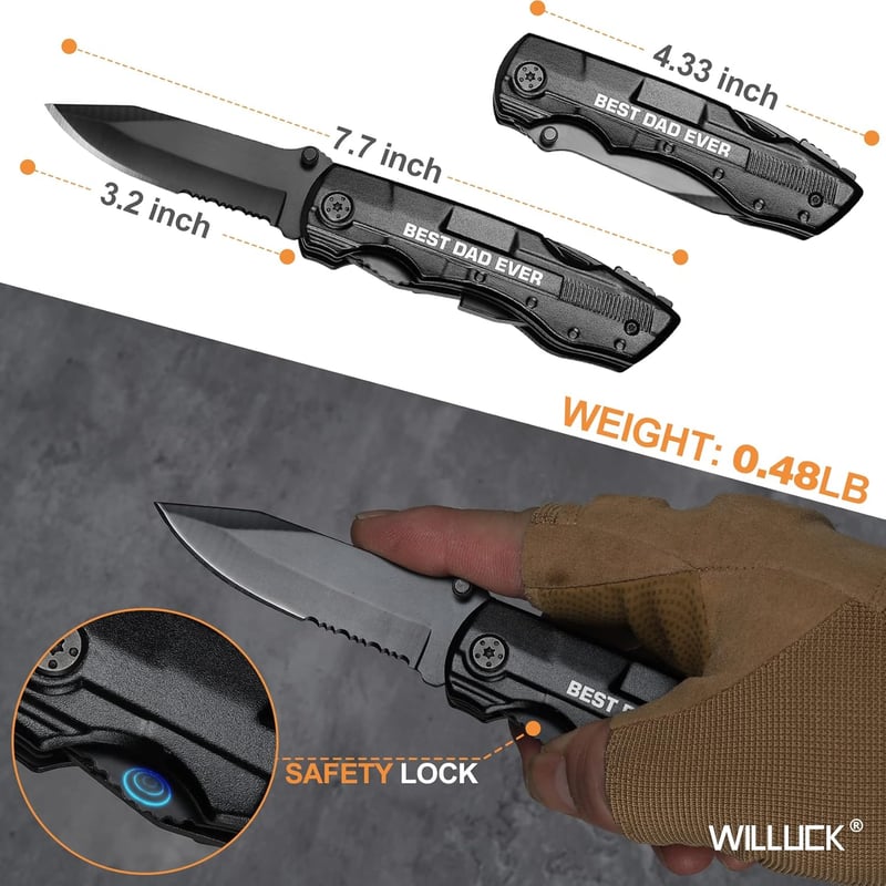 Father's Day Pocket Multitool Knife Gift from Kids