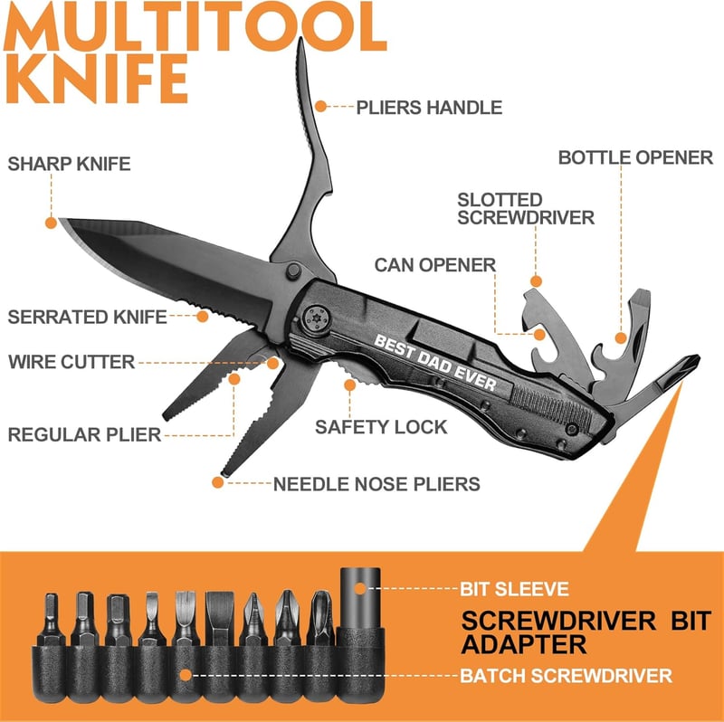 Father's Day Pocket Multitool Knife Gift from Kids