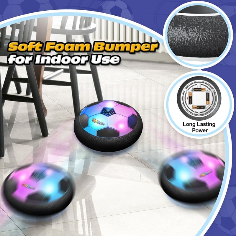 Hover Soccer Ball with LED Light for Kids (Ages 3-8)