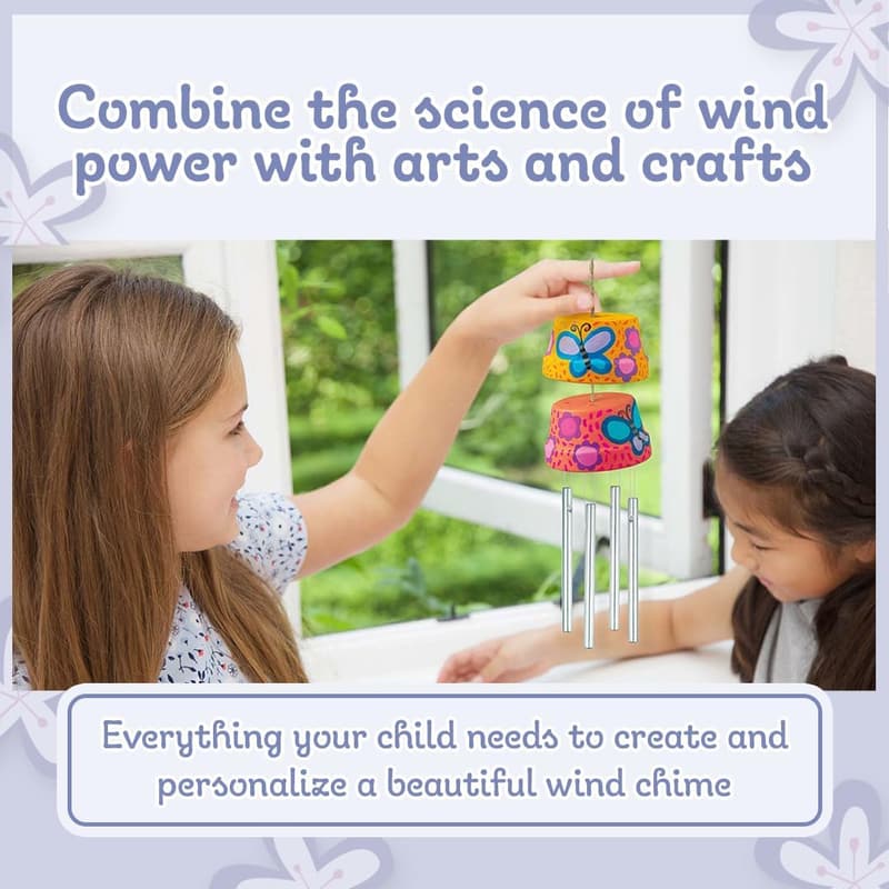 DIY Wind Chime Kit for Kids - Create & Paint Musical Chimes