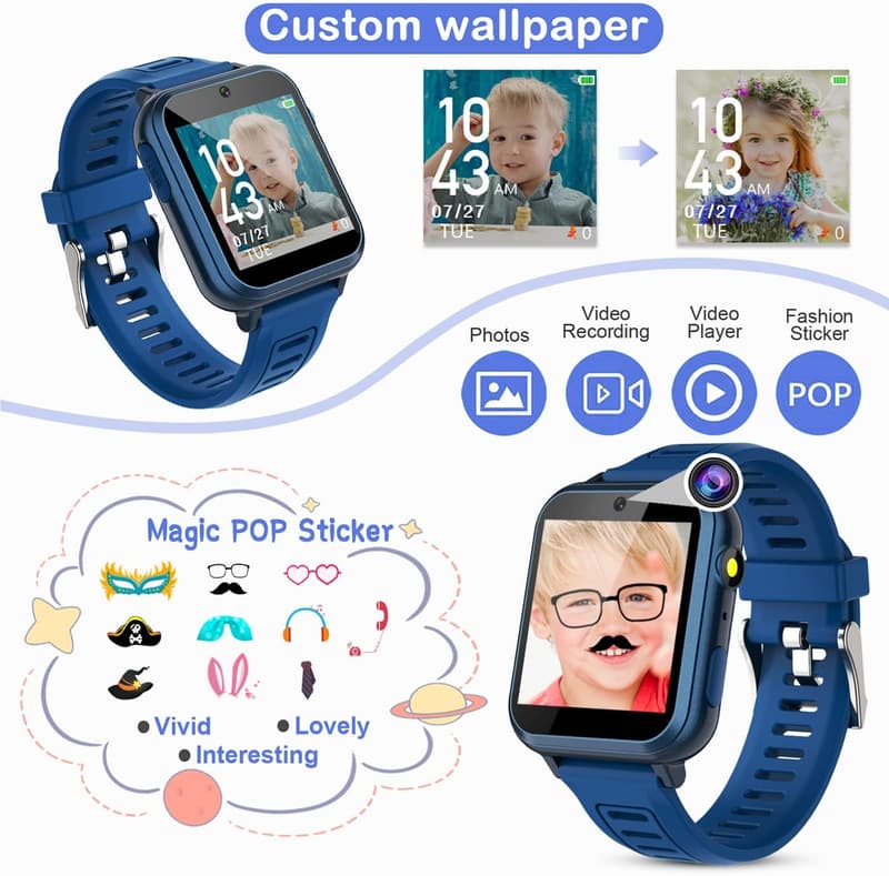 Kids' Smart Watch with HD Touch Screen & 24 Puzzle Games