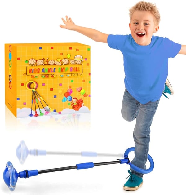 Foldable Flash Wheel Skip Ball - Outdoor Game for Kids 5-10