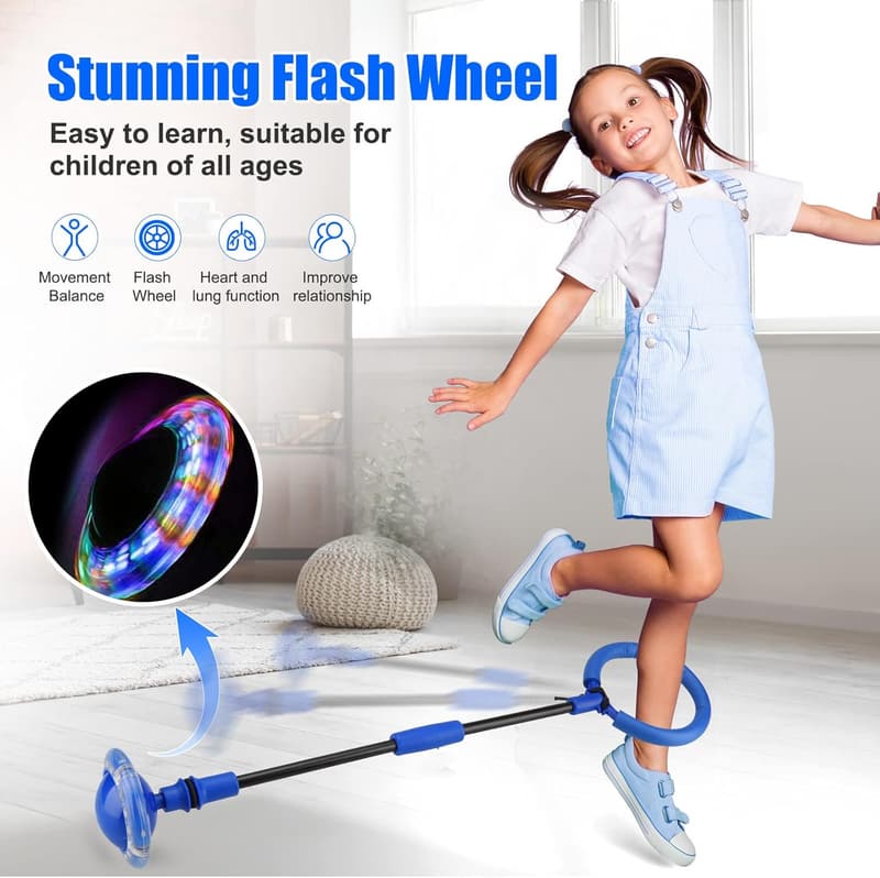 Foldable Flash Wheel Skip Ball - Outdoor Game for Kids 5-10