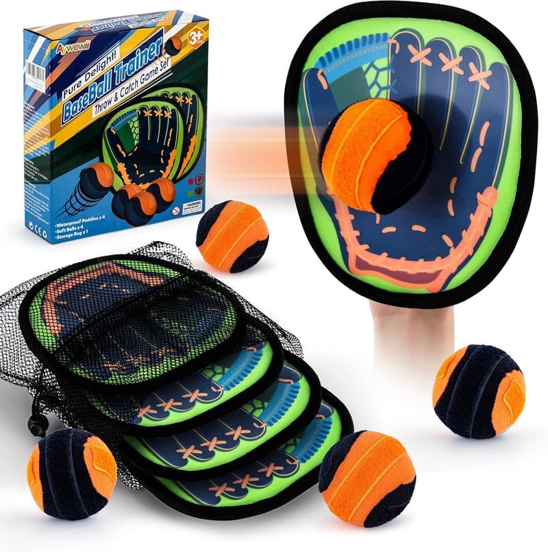 Outdoor Toss and Catch Ball Game for Kids, Ages 3-8
