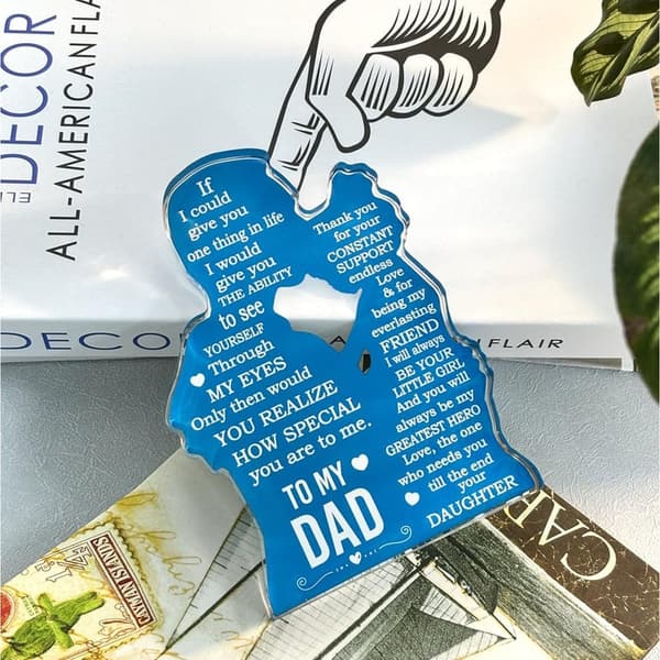 Father's Day Acrylic Plaque Gift for Dad from Daughter