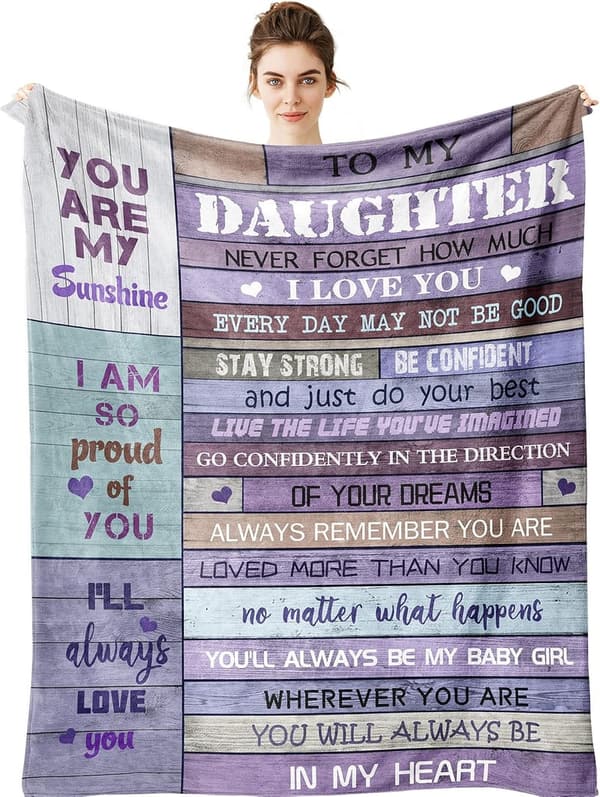 Daughter Blanket Gift from Mom & Dad - 60