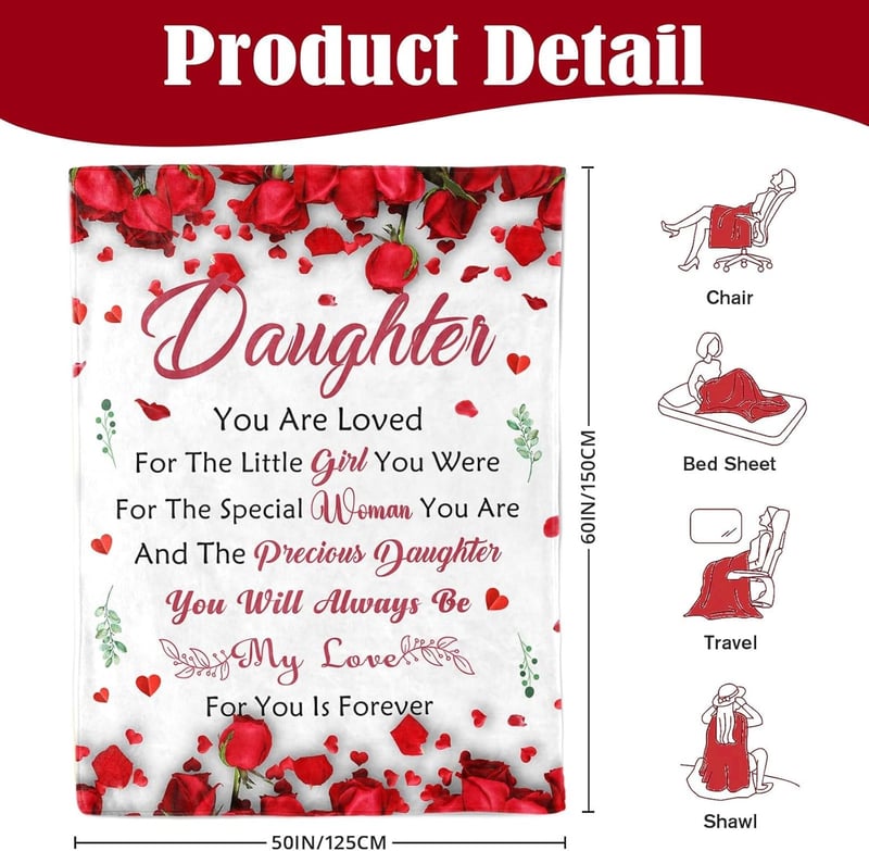 Birthday Blanket Gift for Daughters - Soft Flannel 50