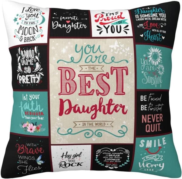 Mother's Day Throw Pillow Cover for Daughters, 18