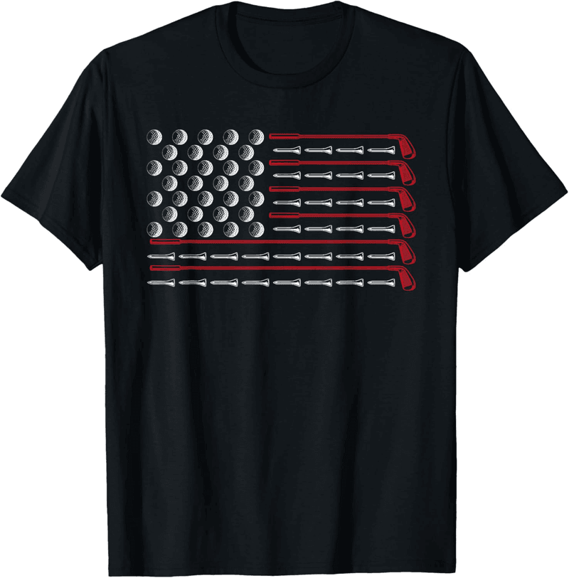 Patriotic Golf T-Shirt for Father's Day Gift