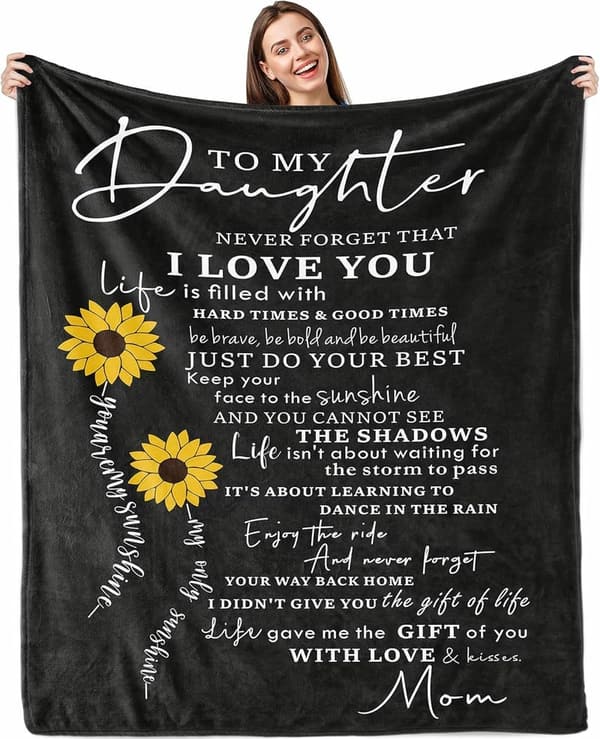 To My Daughter Blanket from Mom - 60