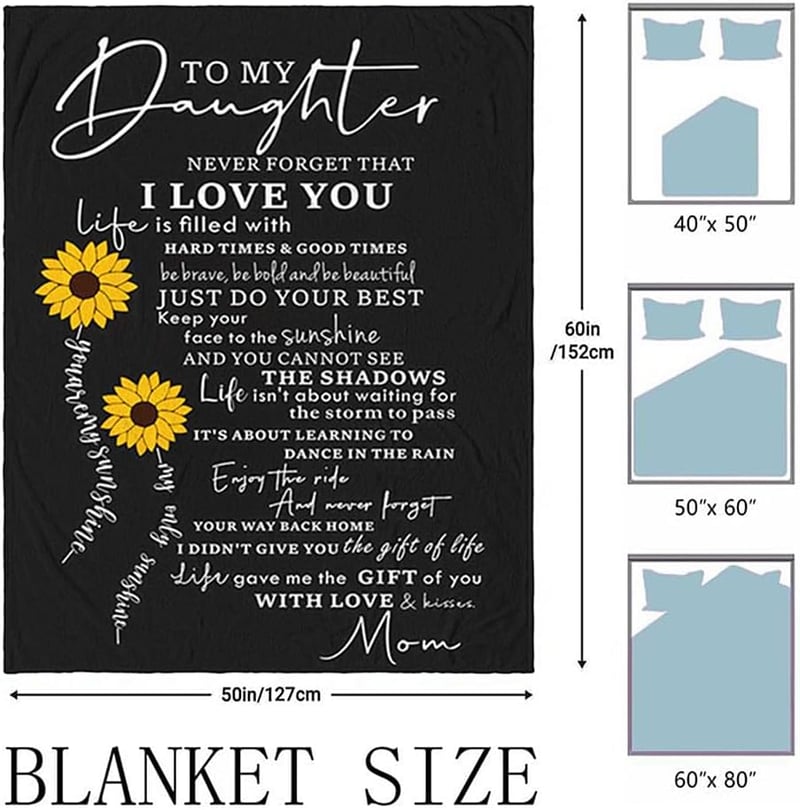 To My Daughter Blanket from Mom - 60
