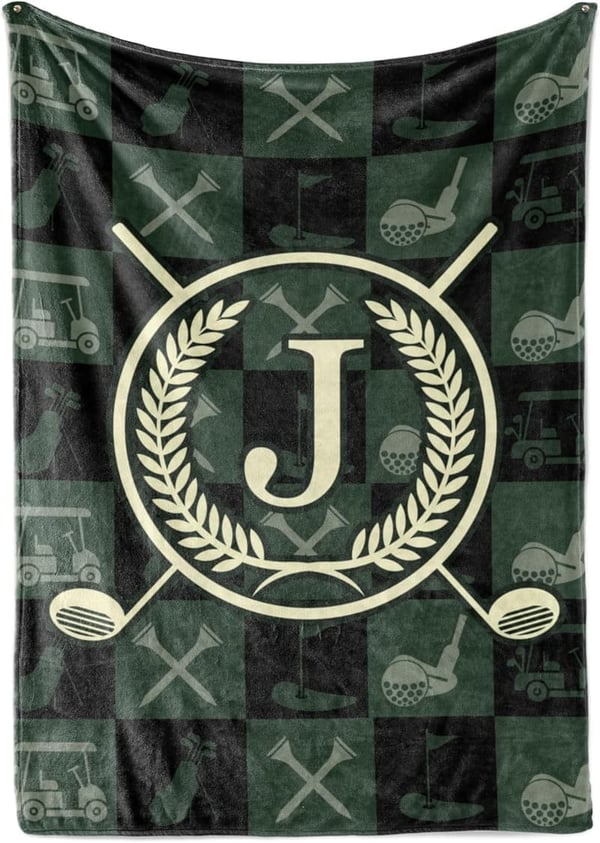 Personalized Golf Throw Blanket for Him, 50